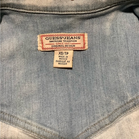 Vintage Guess Distressed Denim Jacket Vest! - Picture 11 of 14